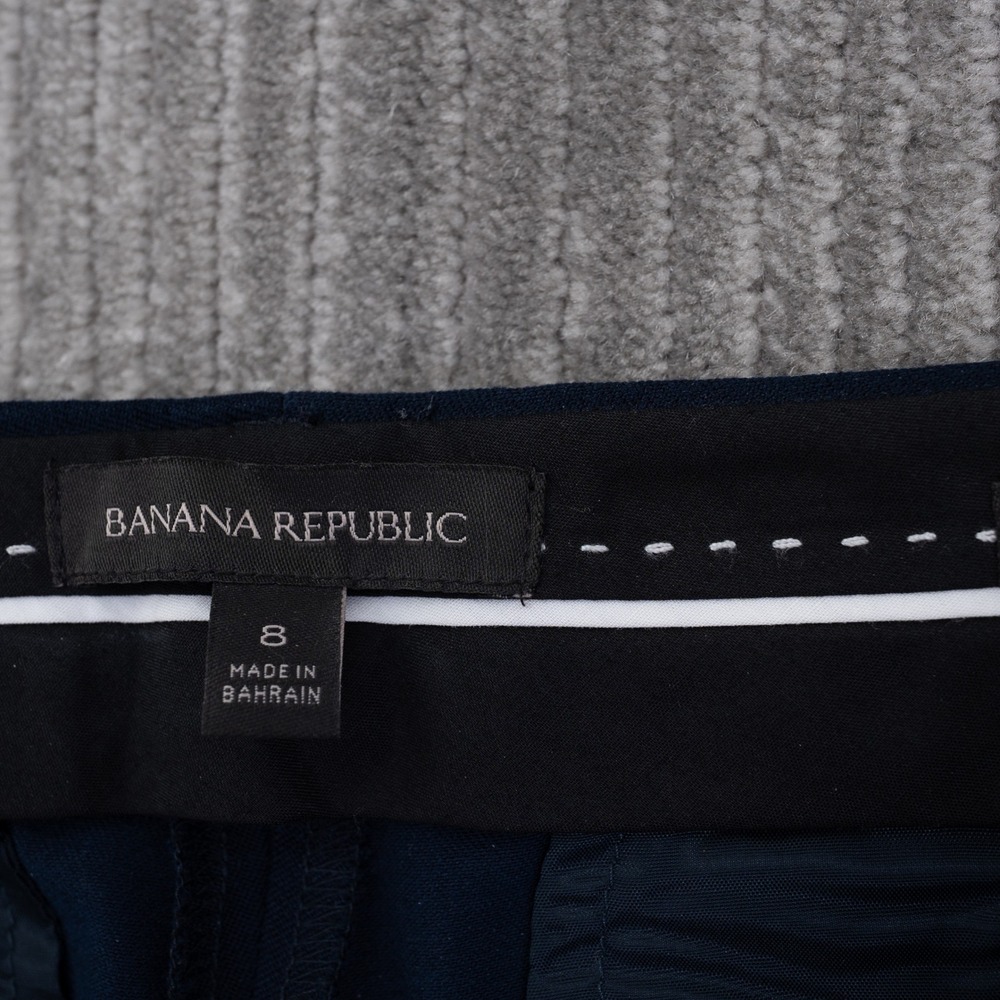 Banana Republic Sloan Navy Blue Slim Leg Dress Pants Womens Size 8 Bi-Stretch - Picture 8 of 9